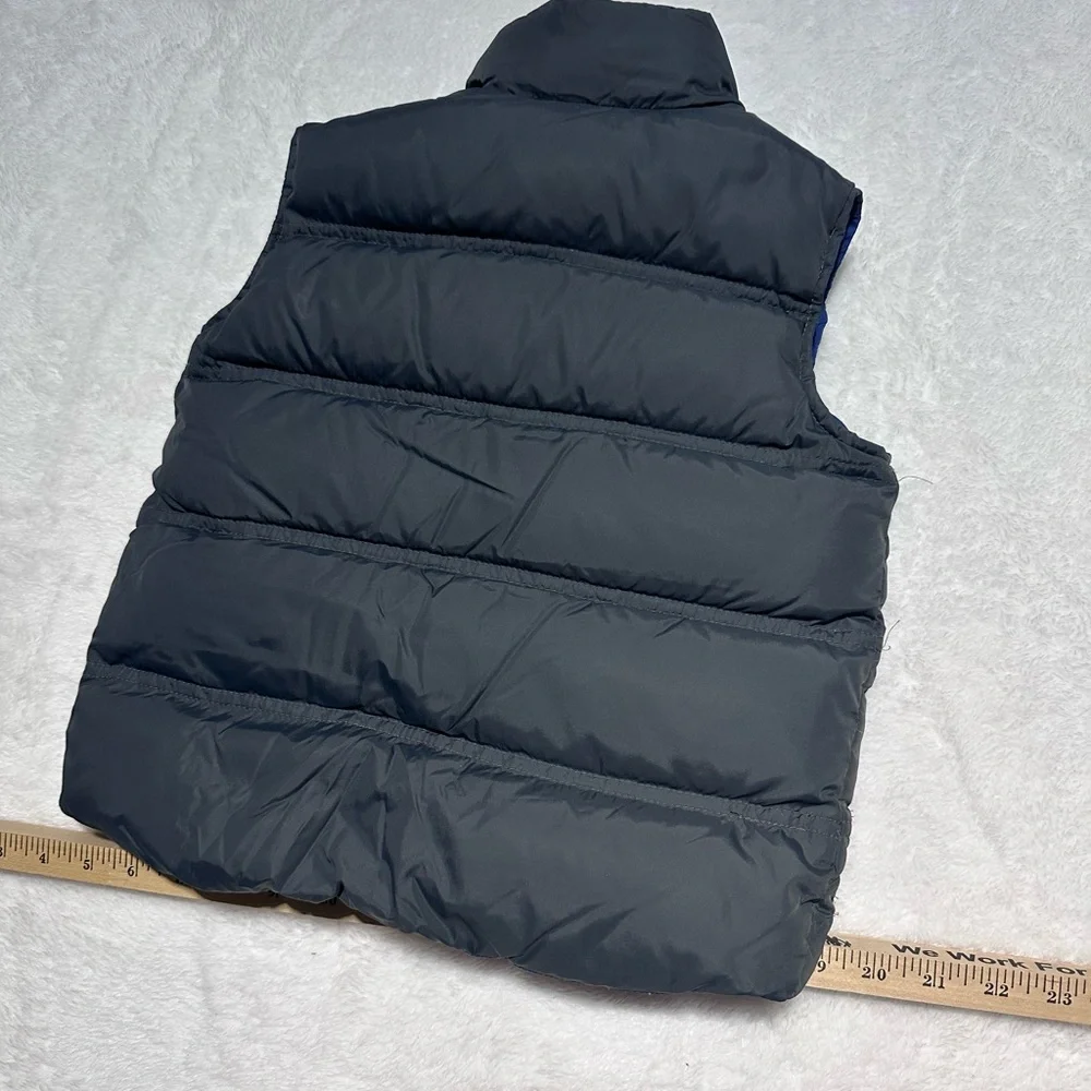 Lands' End Kids Navy Blue Down Fill Puffer Vest Size Small  4